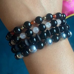 Black beaded bracelets